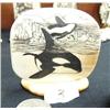 Image 1 : Mammoth ivory scrimshawed 2-1/2" killer whales by Homer Cole (114)