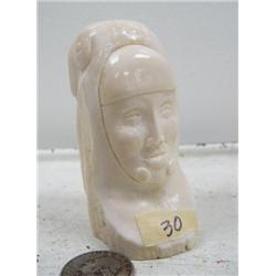 3-1/2" white walrus ivory by Richard Miller- walrus spirit (114)