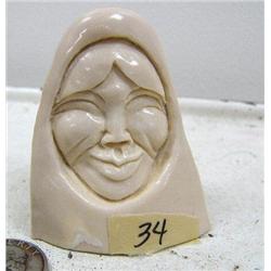 2-1/2" mammoth ivory Eskimo face by Richard Miller (114)
