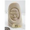 Image 1 : 2-1/2" mammoth ivory Eskimo with snow goggles by Richard Miler (114)