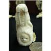 Image 2 : 2-1/2" white walrus ivory carved walrus over a man's face (114)