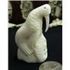 Image 3 : 2-1/2" white walrus ivory carved walrus over a man's face (114)