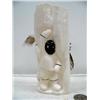 Image 3 : 6-1/2" white walrus ivory butt 3 dancers by Iglaak from Koyuk, Alaska (114)