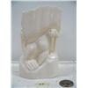Image 4 : 6" white walrus ivory relief carved of 3 walrus Iglaak of Koyuk, Alaska (114)