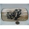Image 1 : Mammoth ivory bark 6-1/2" long by Homer Cole of prospector with dog (114)