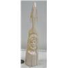 Image 2 : 8" ivory totem with whale, walrus, and man by Iglaak from Koyuk on white walrus ivory (114)