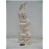 Image 1 : 8-1/2" dancer with 5 whales carved on it made from white walrus ivory by Iglaak from Koyuk (114)