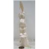 Image 2 : 8-1/2" dancer with 5 whales carved on it made from white walrus ivory by Iglaak from Koyuk (114)