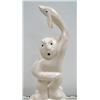 Image 5 : 8-1/2" dancer with 5 whales carved on it made from white walrus ivory by Iglaak from Koyuk (114)