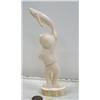 Image 2 : 8" dancer with whales carved from white walrus ivory by Iglaak (114)