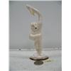 Image 1 : 6-3/4" dancer made from white walrus ivory mounted on fossilized ivory by Iglaak (114)