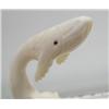 Image 4 : 6-3/4" dancer made from white walrus ivory mounted on fossilized ivory by Iglaak (114)