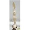 Image 5 : 6-3/4" dancer made from white walrus ivory mounted on fossilized ivory by Iglaak (114)