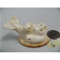 2-1/2" whale man mammoth ivory (114)