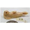 Image 1 : 2-1/4" fossilized walrus ivory seal (114)