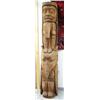 Image 1 : Large Totem Pole 7' 11" high, 17" wide hand carved and painted Alaska Native looking - Imported (114