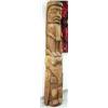 Image 2 : Large Totem Pole 7' 11" high, 17" wide hand carved and painted Alaska Native looking - Imported (114