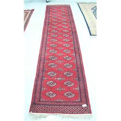 Hand Tied All Wool Bokhara 27"x9' 6" (74)