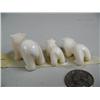 Image 2 : CHOICE on 3 sets of white ivory polar bear and 2 babies by Iglaak from Koyuk, AK (114)