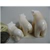 Image 3 : CHOICE on 3 sets of white ivory polar bear and 2 babies by Iglaak from Koyuk, AK (114)