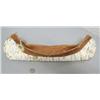 Image 1 : 17" birch bark canoe- stitched with sinew (3)