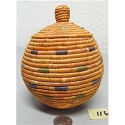 6" Hooper Bay basket with orange berry stain color (3)