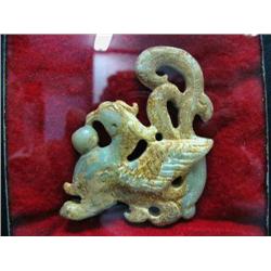 Framed oriental jade carving (3)