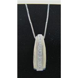 Diamond Pendant and Chain, 10 K yellow gold- diamonds are full cut, approx. 0.05 carats, SI2-I1 clar