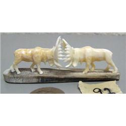 QUANTITY of 3 fighting bull moose by Don Savage, 560f (2)