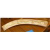 Image 1 : Large whale bone carving of a whale, walrus and seal- 44" length (3)
