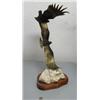 Image 4 : Pair of bronze eagles mounted on stone and wood base- called "Always There" done in 1985 2 of 20 by 
