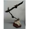 Image 5 : Pair of bronze eagles mounted on stone and wood base- called "Always There" done in 1985 2 of 20 by 
