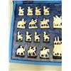 Image 4 : Outstanding ivory chess set depicting elephants, camels, horses, and men- king is 3-3/4" tall, pawns