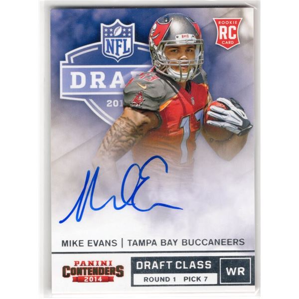 Mike Evans Rookie On Card Auto 2014 Panini Contenders #RDA-ME