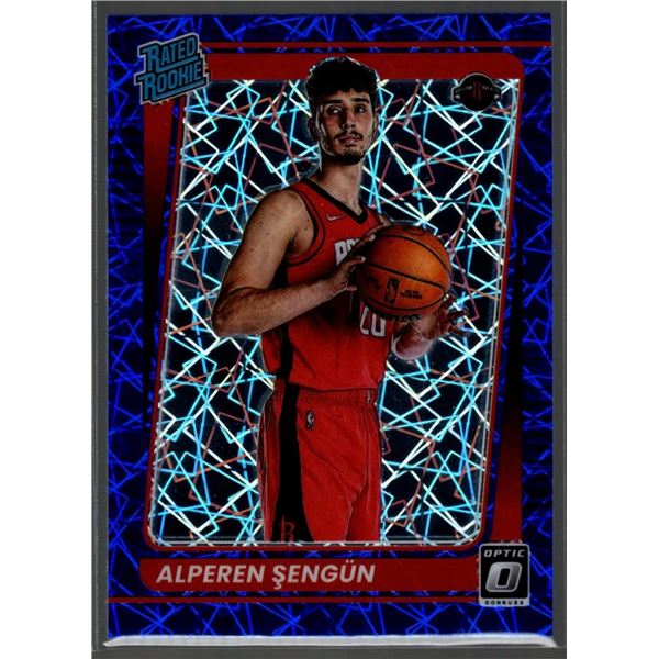 Alperen Sengun Rookie Card Blue Velocity Prizm 2021-22 Panini Donruss Optic #169