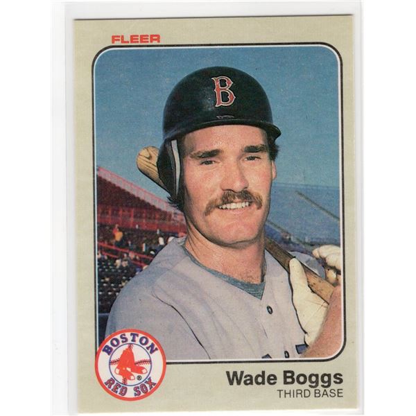 2 Wade Boggs ROOKIE CARDS: 1983 Fleer Card number 179 & 1983 Topps Card number 498