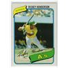Image 1 : 4 Rickey Henderson Cards Including a ROOKIE CARD: 1980 Topps Card number 482 1981 Donruss Card numbe