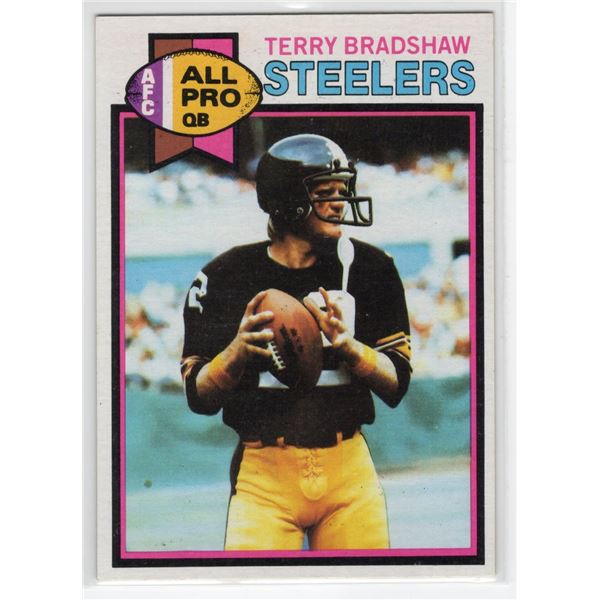 2 Terry Bradshaw Cards: 1980 Topps Card number 200 & 1979 Topps Card number 500