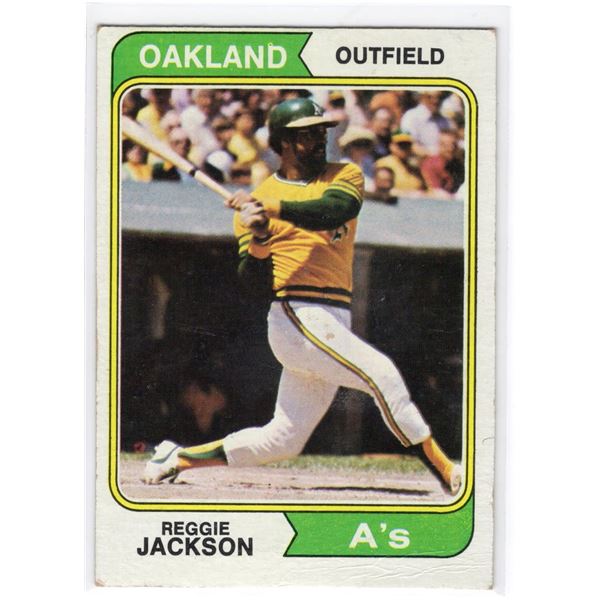 Lot of 2 Reggie Jackson Cards: Power Card 1983 Fleer Card number 645 & 1974 Topps Card number 130