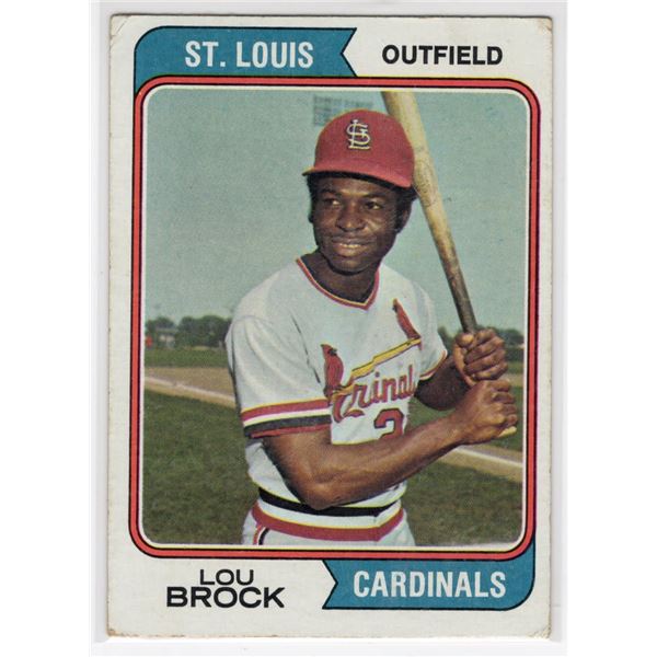 Lou Brock 1974 Topps Card Number 60