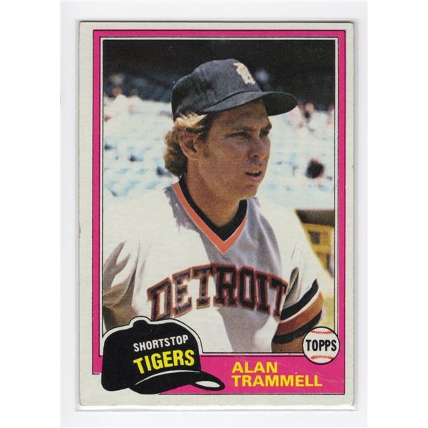 Alan Trammell 1981 Topps Card number 709