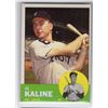 Image 1 : Al kaline 1963 Topps Card number 25 FANTASTIC CONDITION!!