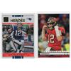Lot of 2 Tom Brady Cards 2017 Donruss Team Heroes #6 & 2022 Chronicles Photogenic Bronze #PH-25
