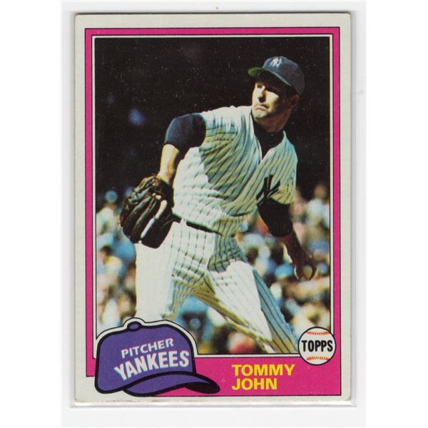 Tommy John 1981 Topps Card number 550