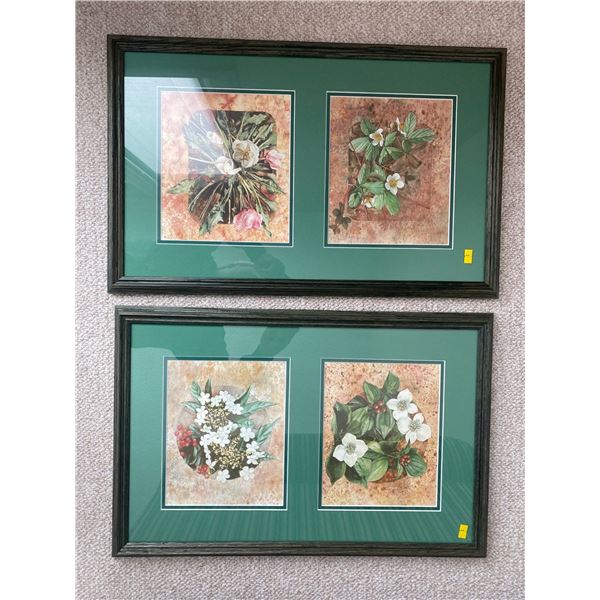 Two Floral Art Prints 15 x 24
