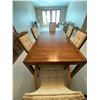 Image 1 : Vintage Oak Dining Set $ Six Chairs - 4 Dining 2 Arm Chairs - Wool Seats - Great Condition 64L x 40W