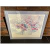 Image 1 : Dawna Barton Special Occasion Floral Art Print 33 x 28 Quality Metal Frame