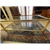 Image 1 : Brass & Bevelled Glass Coffee Table 48L x 24W x 17T