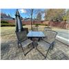 Image 1 : Garden Furniture & Table 5 Chairs Plus Umbrella Glass Square Table