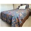 Image 1 : Queen Size Bed - Wood Bed Frame Box Spring Mattress Pillows Bedding